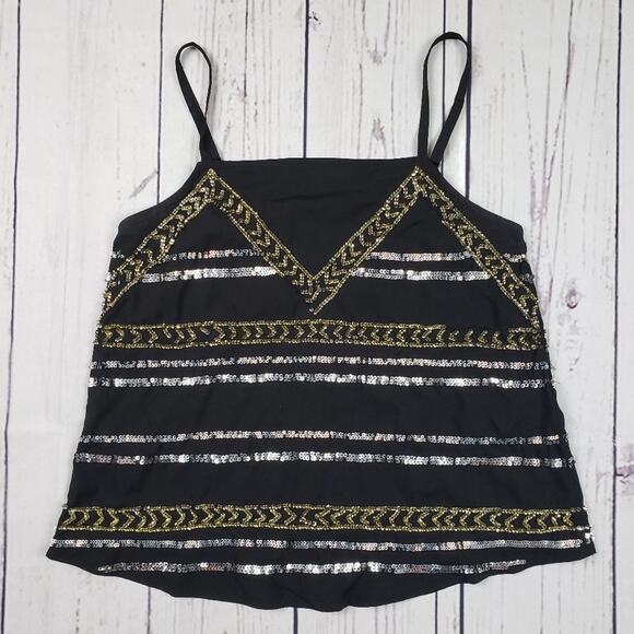 Forever 21 Sequined Embellished Camisole Tank Top Women's Size Small - Picture 1 of 7